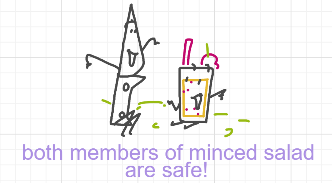 A panel from What's The Point, episode five of the Board Boards object show by Furretwalk/WalkingFurret.